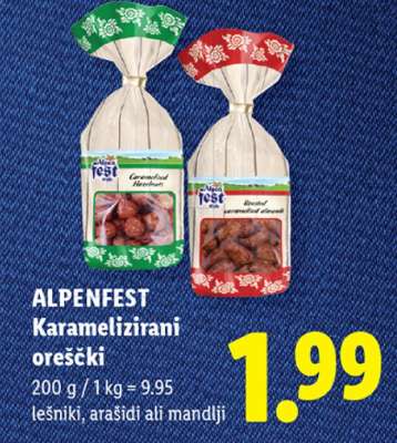 ALPENFEST Karamelizirani oreščki
