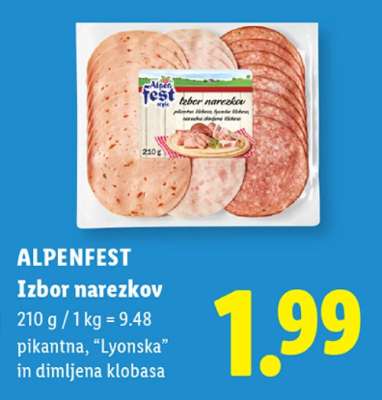 ALPENFEST Izbor narezkov