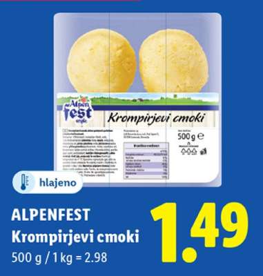 ALPENFEST Krompirjevi cmoki