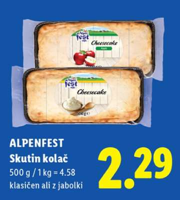 ALPENFEST Skutin kolač