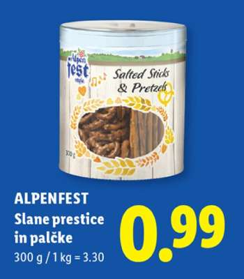ALPENFEST Slane prestice in palčke