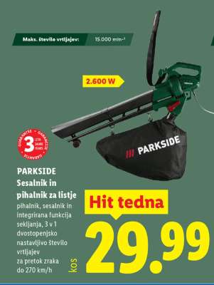PARKSIDE Sesalnik in pihalnik za listje