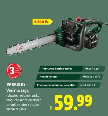 Parkside Verižna žaga