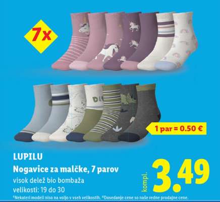 lupilu Nogavice za malčke, 7 parov