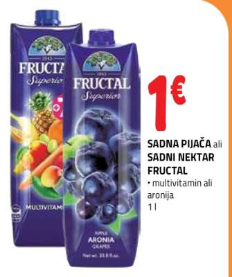 SADNA PIJAČA ali SADNI NEKTAR FRUCTAL