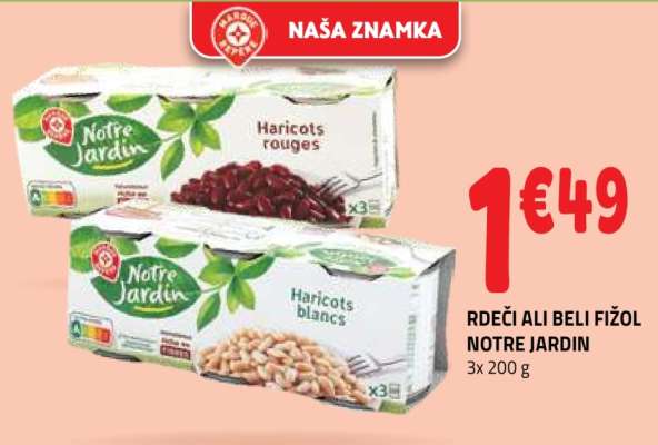 RDEČI ALI BELI FIŽOL NOTRE JARDIN