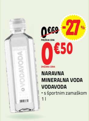 NARAVNA MINERALNA VODA VODAVODA