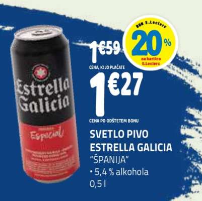 Svetlo pivo Estrella Galicia