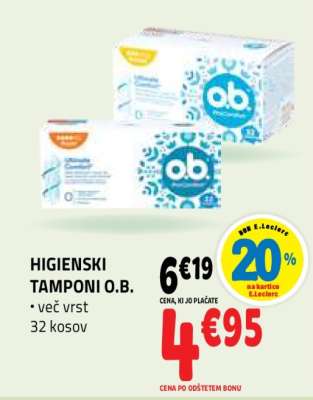 Higienski tamponi O.B.