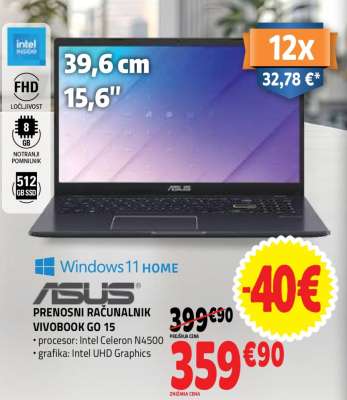 ASUS Prenosni Računalnik Vivobook GO 15