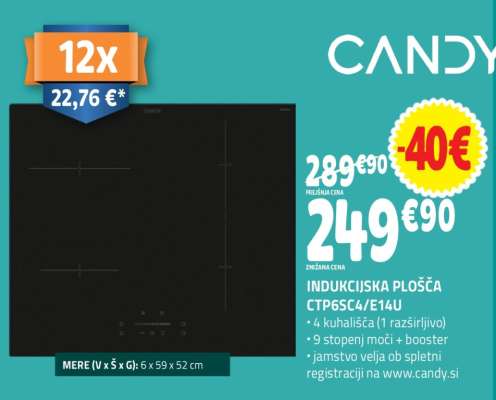 INDUKCIJSKA PLOŠČA CTP6SC4/E14U