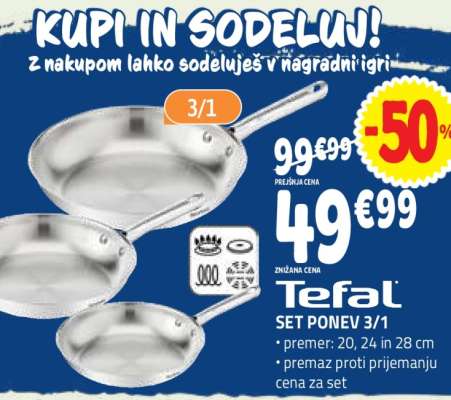 Tefal SET PONEV 3/1