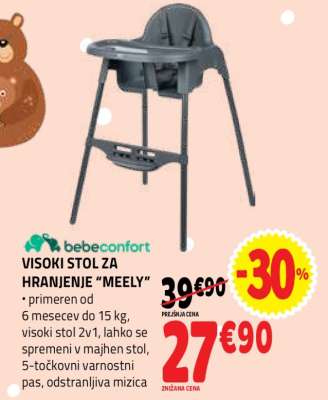 VISOKI STOL ZA HRANJENJE “MEELY”