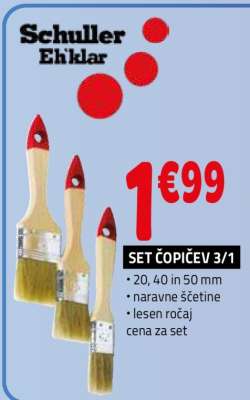 SET ČOPIČEV 3/1