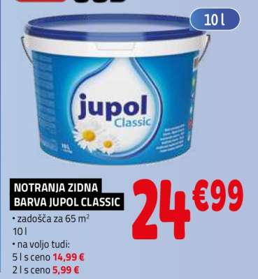 NOTRANJA ZIDNA BARVA JUPOL CLASSIC