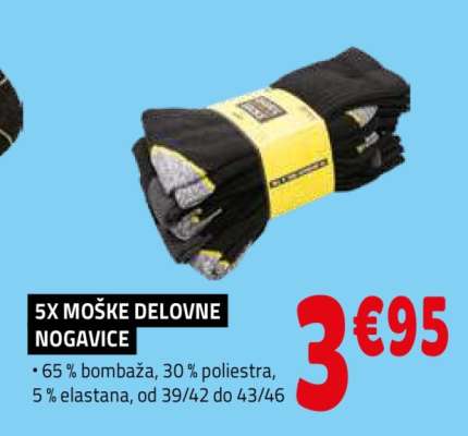 5X MOŠKE DELOVNE NOGAVICE