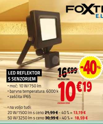 LED REFLEKTOR S SENZORJEM
