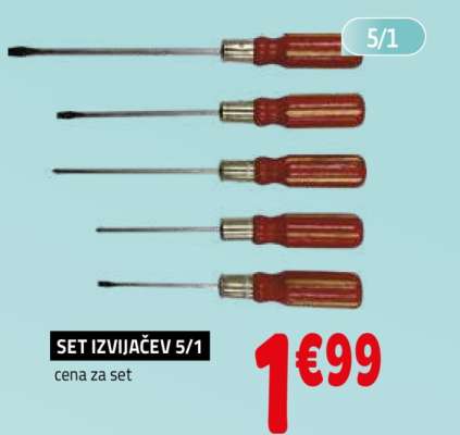 SET IZVIJAČEV 5/1