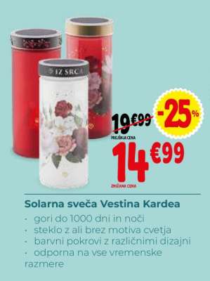 Solarna sveča Vestina Kardea