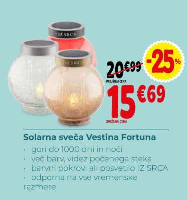 SOLARNA SVEČA VESTINA FORTUNA