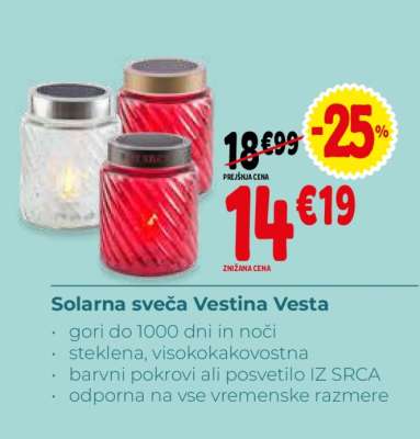 SOLARNA SVEČA VESTINA VESTA