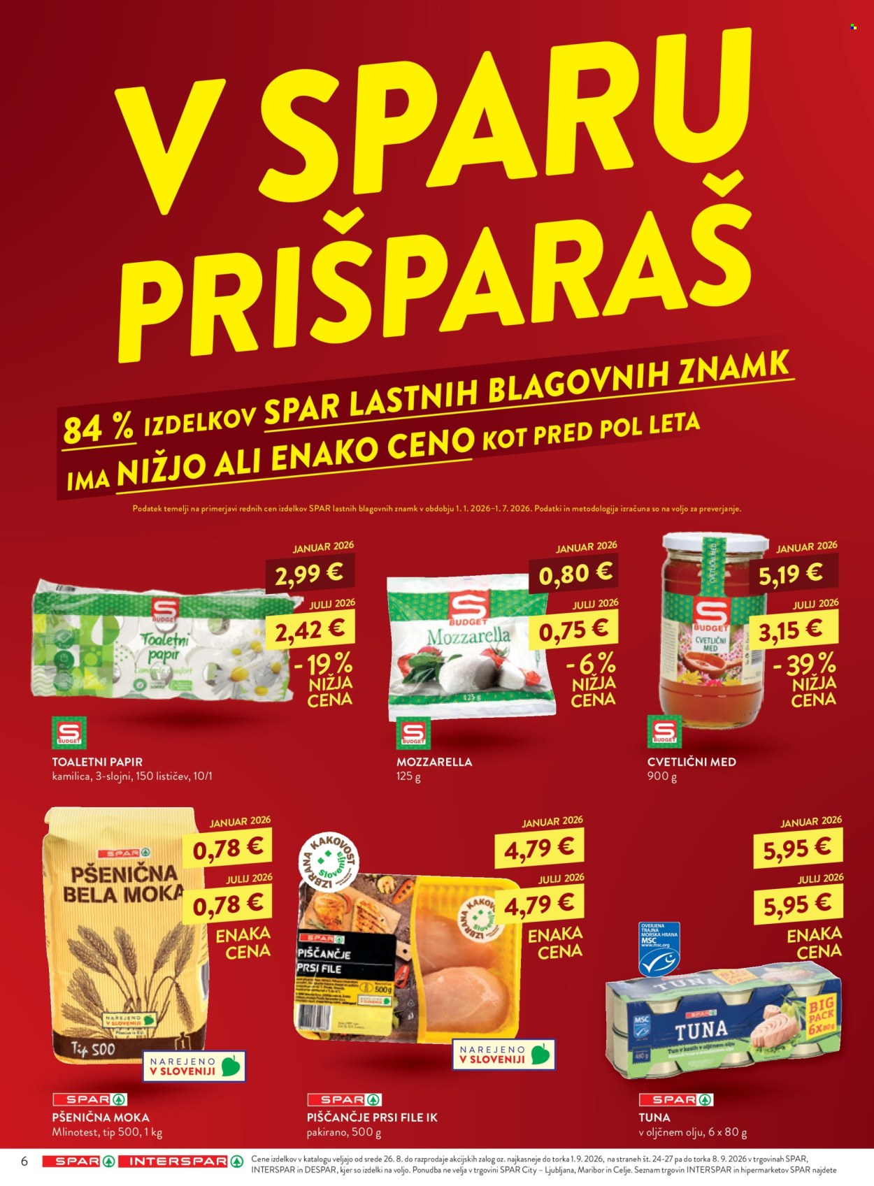 SPAR katalog - 26.08.2026 - 08.09.2026. Stran 6