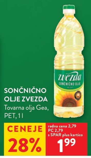 SONČNIČNO OLJE ZVEZDA
