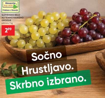 Slovensko belo ali temno namizno grozdje