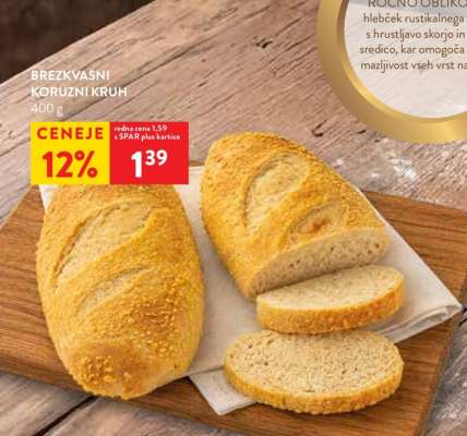 Brezkvasni koruzni kruh