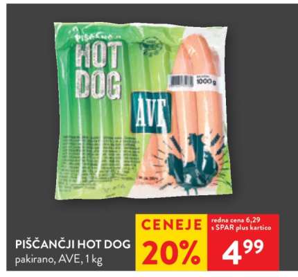 PIŠČANČJI HOT DOG