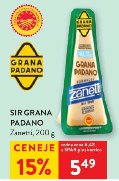 Sir Grana Padano Zanetti, 200 g