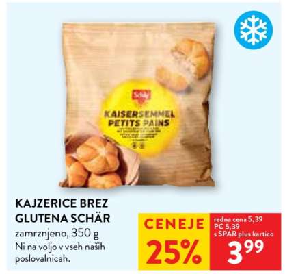 KAJZERICE BREZ GLUTENA SCHÄR