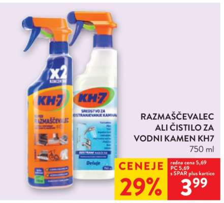 Razmaščevalec ali čistilo za vodni kamen KH7