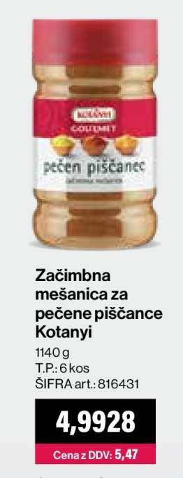 Začimbna mešanica za pečene piščance Kotanyi