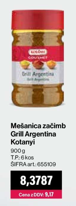 Mešanica začimb Grill Argentina Kotanyi