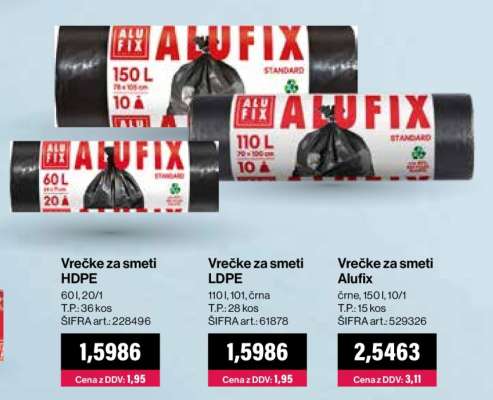 Vrečke za smeti LDPE