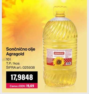 Sončnično olje Agragold