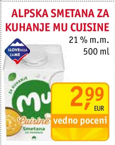 ALPSKA SMETANA ZA KUHANJE MU Cuisine