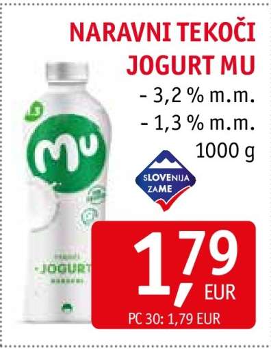NARAVNI TEKOČI JOGURT MU