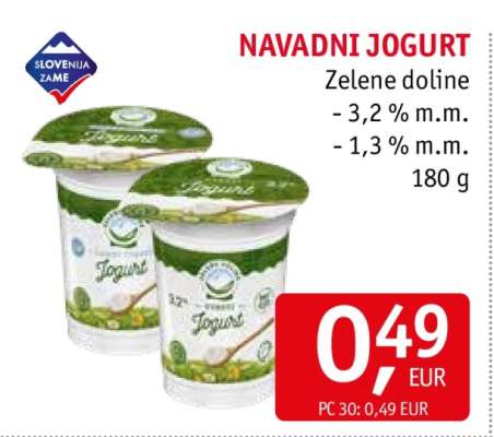 Navadni Jogurt ZELENE DOLINE