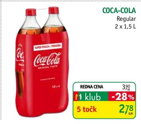 COCA-COLA Regular 2 x 1,5 L