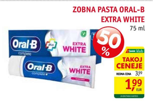 Zobna pasta Oral-B Extra White