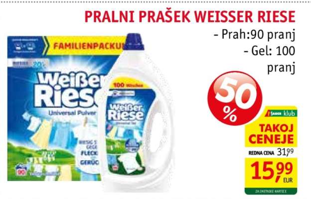 PRALNI PRAŠEK WEISSER RIESE