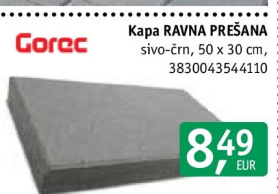 Kapa RAVNA PREŠANA