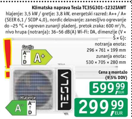 Klimatska naprava Tesla TC35G301-12321AWT