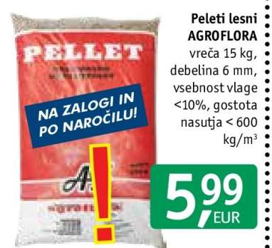 Peleti lesni AGROFLORA