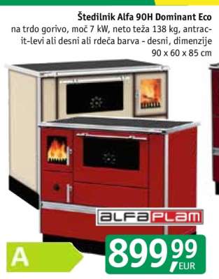 Štedilnik Alfa 90H Dominant Eco