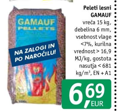 Peleti lesni GAMAUF