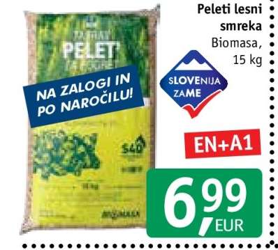 Peleti lesni smreka