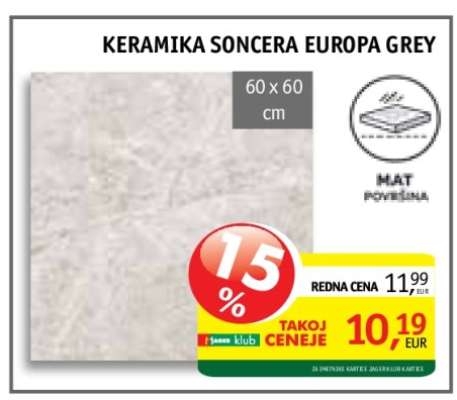 Keramika Soncera Europa Grey